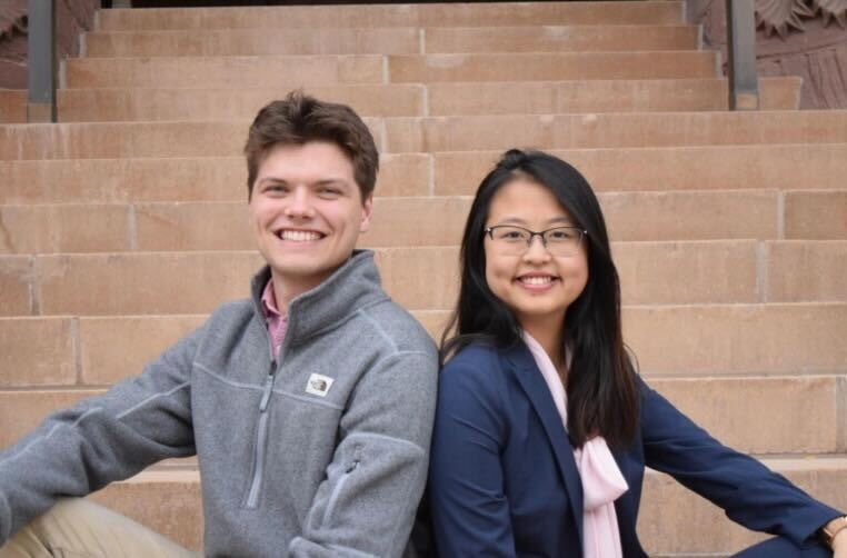 Flora Yang and Zeke Jackson are the University of Minnesotas Undergraduate Student Government president and vice president for the 2022-23 academic year.  Photo courtesy of Yang. 