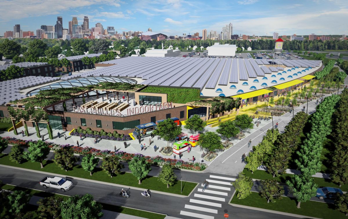 A digital rendering of East Phillips Urban Farm’s planned design.