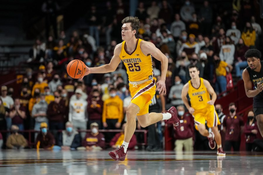Ramberg has played in 13 games so far for the Gophers after transferring from McGill University in Canada. Photo courtesy of Gopher Athletics. 